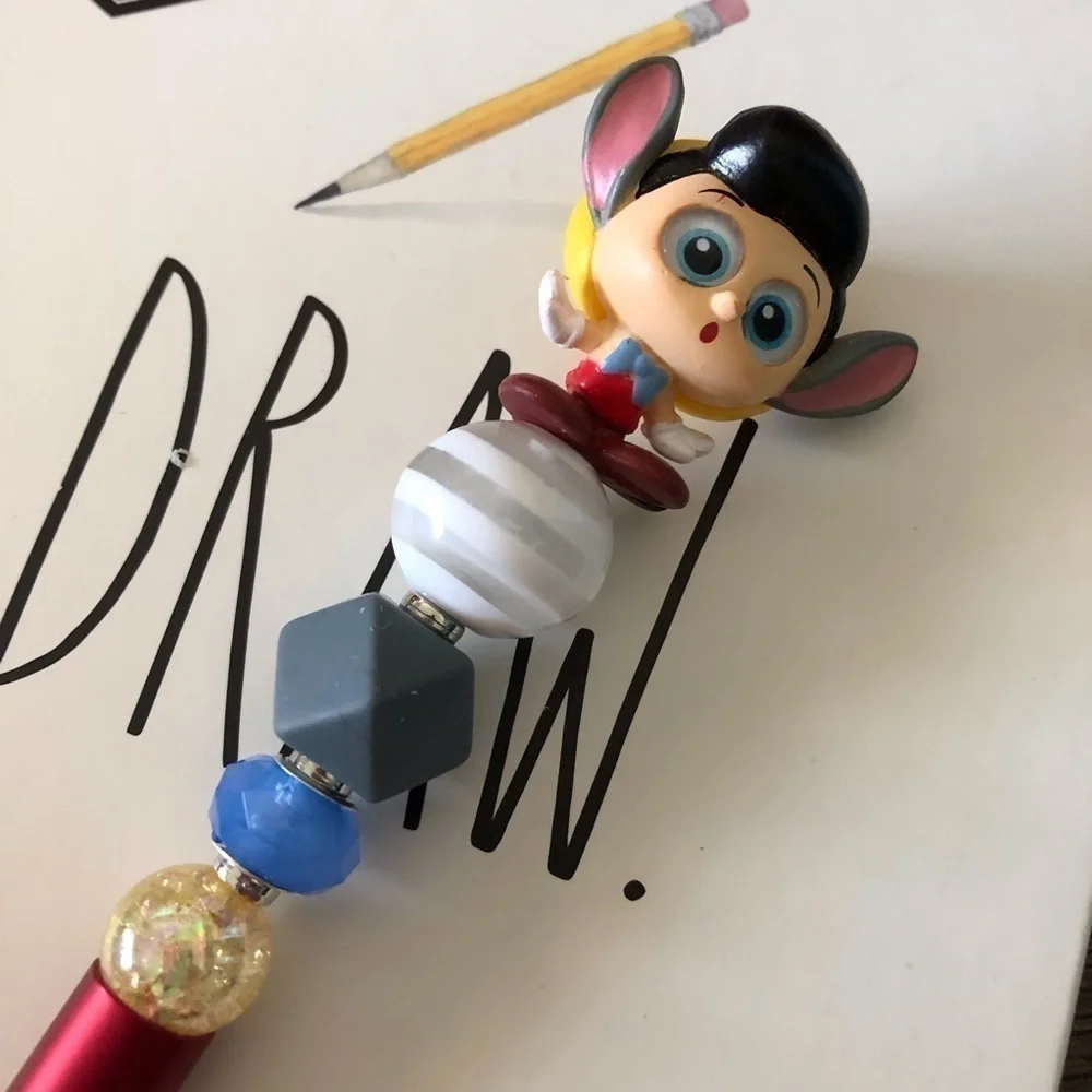 Disney Doorables: Pinocchio: Pinocchio with donkey ears handmade beaded pen